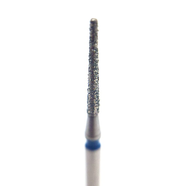 Бор алмазный 850, конус закругленный, D=1.4 мм, L=8.0 мм, FG, синий - фото 0
