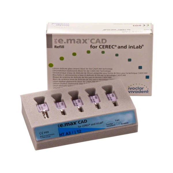 IPS e.max CAD CEREC/inLab HT - блоки из стеклокерамики, цвет A3 I12, 5 шт - фото 1