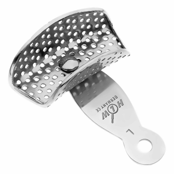 Ложка оттискная HLW, фрагментарная, перфорированная, подвижная, сталь, 1 шт - фото 0