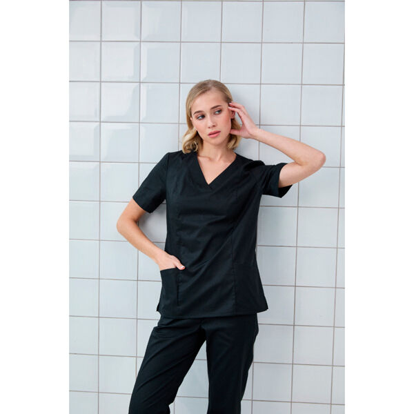 Топ женский Dr. Nice, хирургический, черный, 44 - фото 0