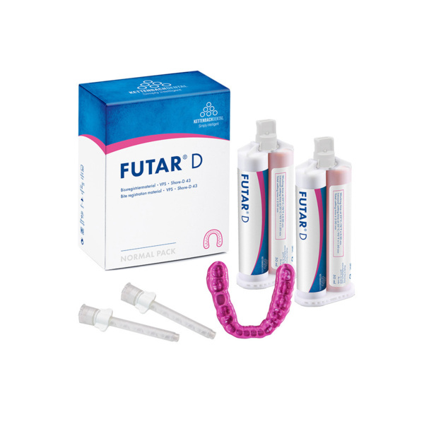 Futar D (Normal pack) - материал для регистрации прикуса (А-силикон), 2x50 мл + 6 смесителей
