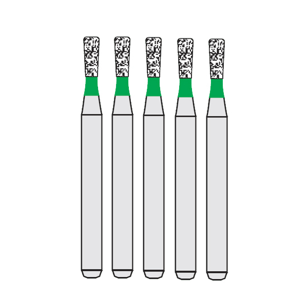 Бор алмазный Ecoline E 807, конус обратный, удлиненный, D=1.6 мм, FG, зеленый, 5 шт - фото 0
