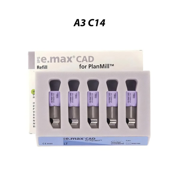 IPS e.max CAD PlanMill LT - блоки из дисиликата лития, цвет A3, C14, 5 шт - фото 0