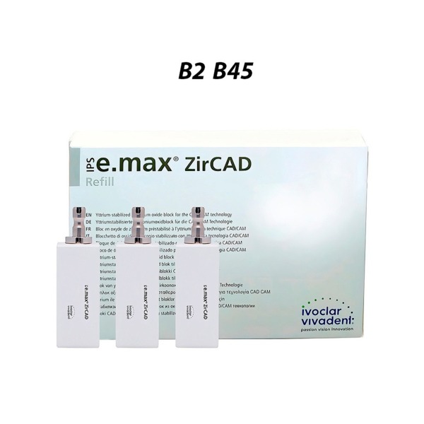 IPS e.max ZirCAD PlanMill LT - блоки из оксида циркония, цвет B2, B45, 3 шт - фото 0
