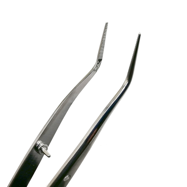 Пинцет перевязочный Hu-Friedy #18, с зубчатым наконечником, изогнутый - фото 3