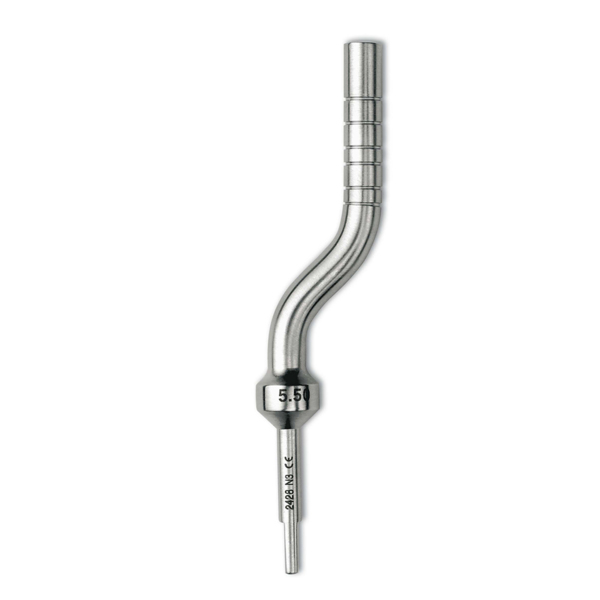 Остеотом Bone-Pusher, изогнутый, цилиндрический, 5,0 мм - фото 0