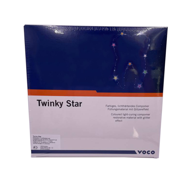 Twinky Star - светоотверждаемый компомерный материал с эффектом блесток, ежевичный, капсулы 0.25 г х 25 шт - фото 1