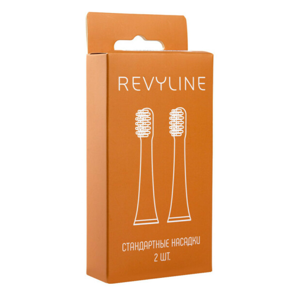 Насадка Revyline RL 050 Kids, для электрических звуковых зубных щёток, белый/оранжевый, 2 шт - фото 3