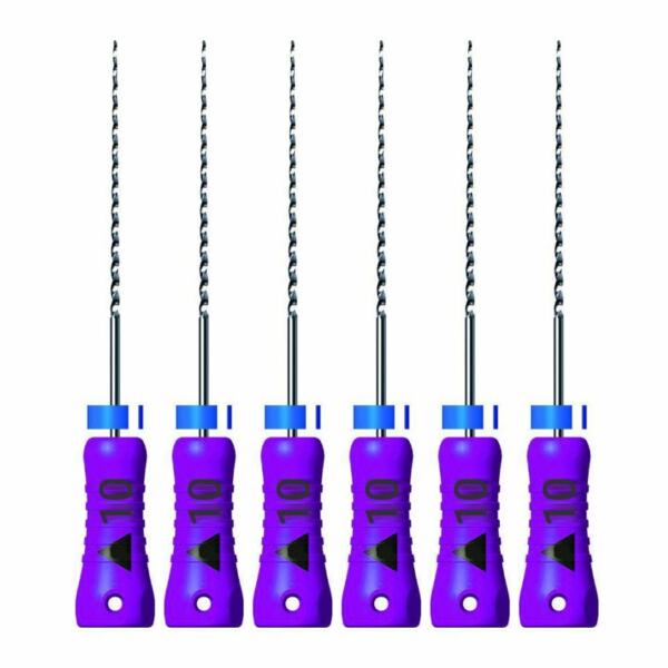 Римеры ручные FKG Reamers, для зондирования и обработки каналов, стандартная ручка, 21 мм, №10/.02, сталь, 6 шт - фото 0