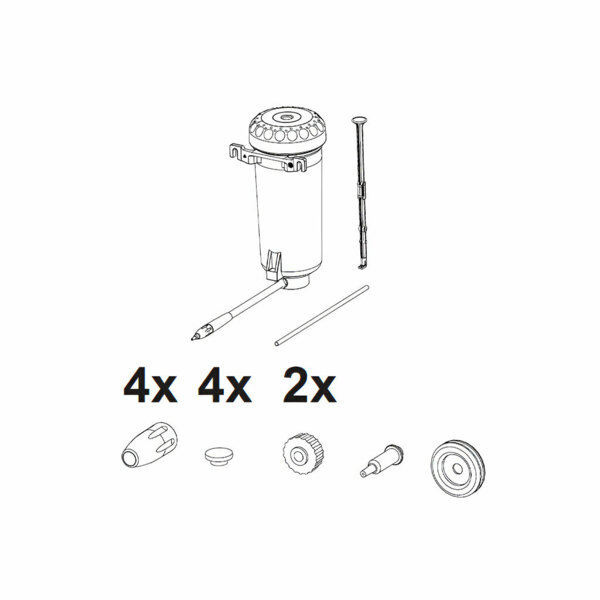 Бачок дополнительный для струйного материала 25-70 мкм для аппарата Basic Quattro - фото 1