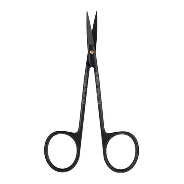 Ножницы Iris #17, Super-Cut, остроконечные, прямые, 1 зубчатое лезвие, Black Line, 11,5 см - фото 0