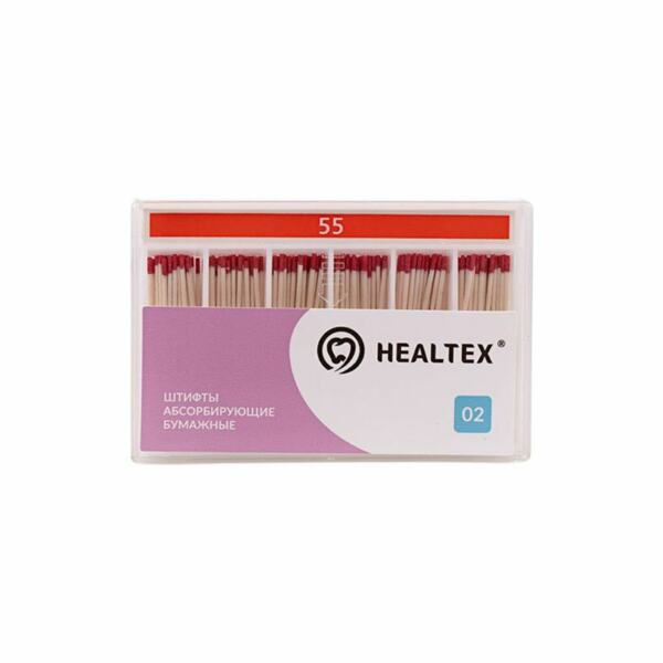 Штифты бумажные Healtex, абсорбирующие, без маркировки длины, №55/.02, 200 шт - фото 0