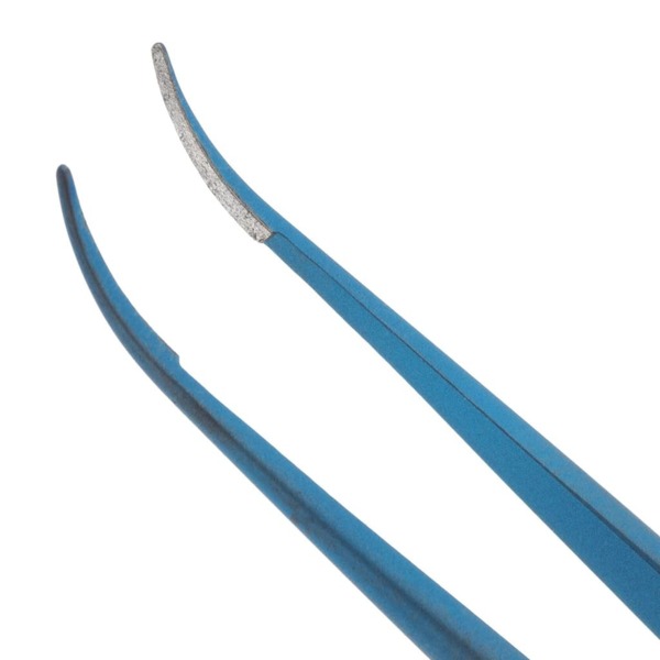 Пинцет шовный Микрохирургические технологии, плавноизогнутый, с противовесом, 180 мм - фото 1