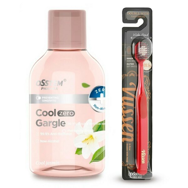 Набор ополаскиватель Vussen Cool Gargle "Жасмин" + щётка "Double-Wide", 250 мл - фото 0