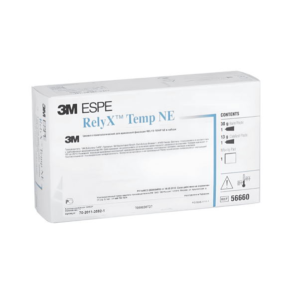 Цемент стоматологический 3M ESPE RelyX Temp NE, безэвгенольный, для временной фиксации, паста 30 г + катализатор 13 г - фото 1