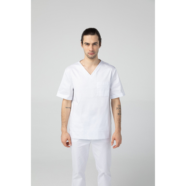 Туника медицинская мужская Dr. Nice DRN910, белый, 52 - фото 0