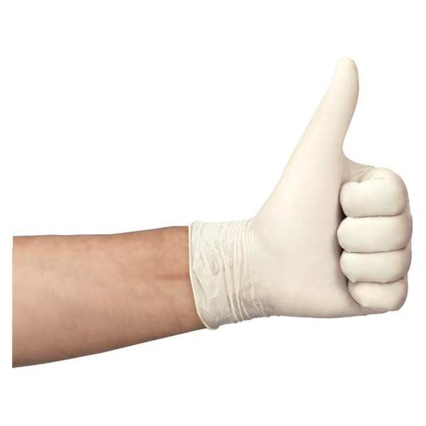 Медицинские одноразовые латексные перчатки c ланолином и витамином E, белые, M, 100 шт - фото 2