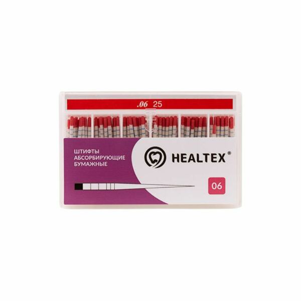 Штифты бумажные Healtex, абсорбирующие, с маркировкой длины, №25/.06, 100 шт - фото 0