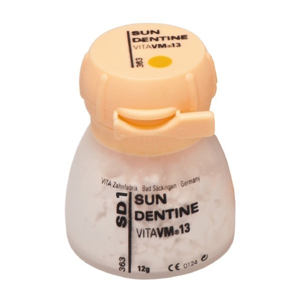 VITA VM 13 SUN DENTINE - порошок для облицовки металлических каркасов, цвет SD1, 12 г - фото 0