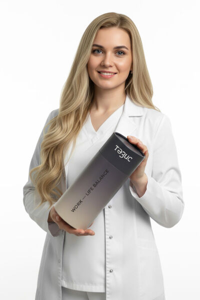 Подарочный тубус Тезис WORK-LIFE BALANCE, серый - фото 1