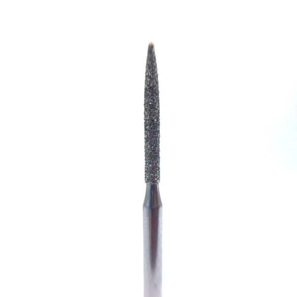 Бор алмазный 863, пуля (острая торпеда), D=1.4 мм, L=10 мм, FG, зеленый, 5 шт - фото 1