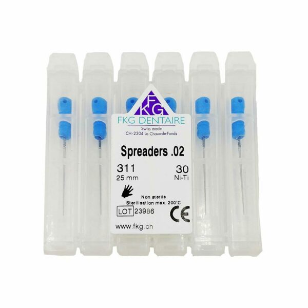 Спредер ручной FKG, для латеральной конденсации, 25 мм, №30/.02, никель-титан, 6 шт - фото 2