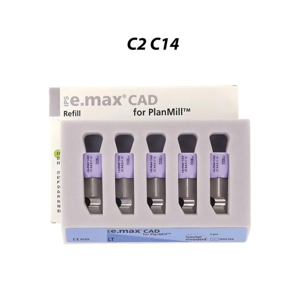IPS e.max CAD PlanMill LT - блоки из дисиликата лития, цвет C2, C14, 5 шт - фото 0