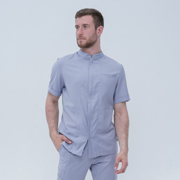 Рубашка мужская на молнии Тезис TZ700, серый, 54 - фото 2