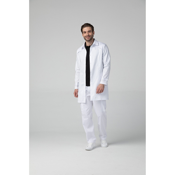 Халат мужской Dr. Nice с воротником, белый, 50 - фото 4