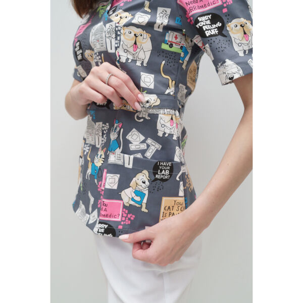 Туника женская Тезис TZ305, принт "Котики и собачки", 44 - фото 2