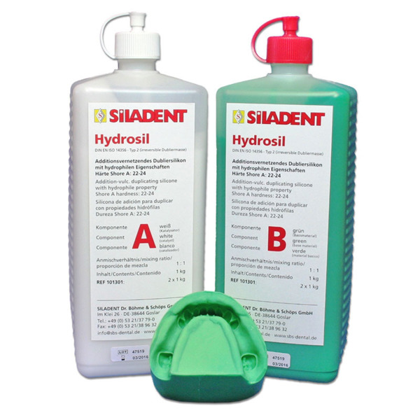 Hydrosil 1:1 - дублирующий силикон дополнительного отверждения, зеленый, 2х25 кг - фото 0