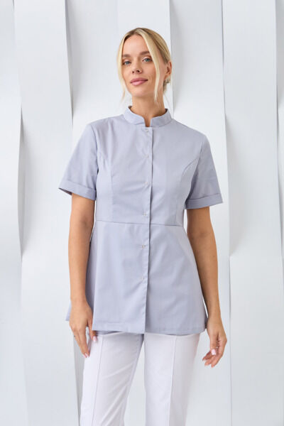 Туника женская Dr. Nice на кнопках, серый, 54 - фото 0