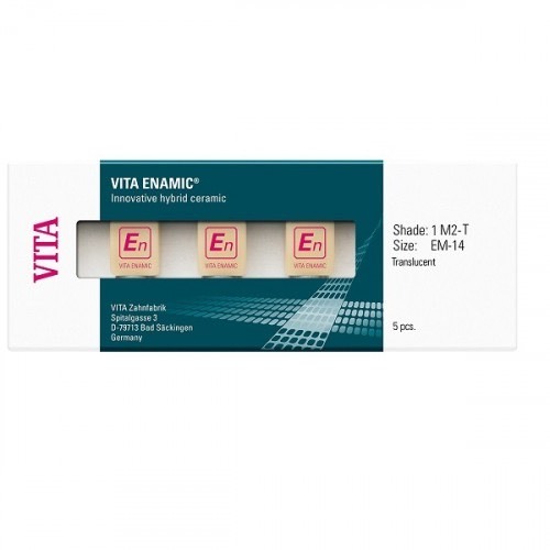 VITA ENAMIC for inLab - блоки из гибридной керамики, прозрачные, цвет 1M2-T, размер EM14, 5 шт - фото 0