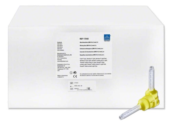 Наконечники смесительные Kettenbach, для шприца, желтые, D=4.2 мм, 500 шт