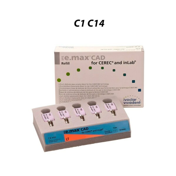 IPS e.max CAD CEREC/inLab LT - блоки из стеклокерамики, цвет C1 C14, 5 шт - фото 0
