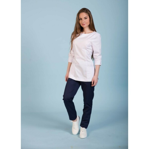 Туника женская Dr. Nice с молнией сзади, белый, 54 - фото 0