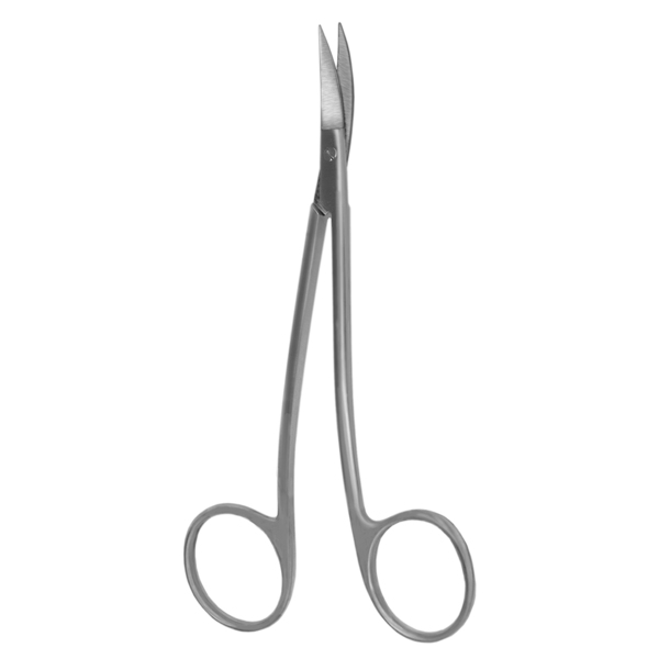 Ножницы LaGrange #14, остроконечные, двойной изгиб, 1 зубчатое лезвие, 11,5 см - фото 0