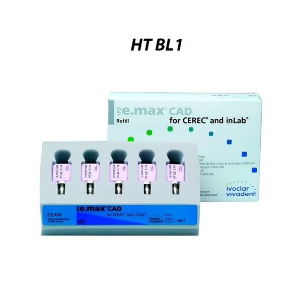 IPS e.max CAD CEREC/inLab HT - блоки из стеклокерамики, цвет BL1 C14, 5 шт - фото 0