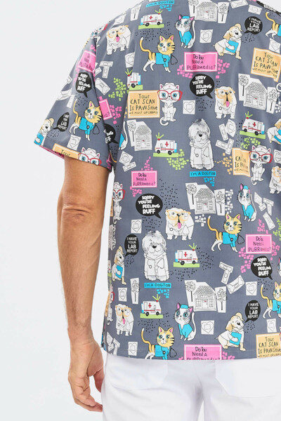 Туника мужская Тезис TZ600, принт "Котики и собачки", 52 - фото 4