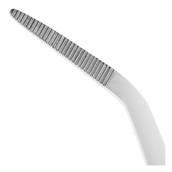 Пинцет анатомический HLW College 22-4*, изогнутый, с зажимом, 150 мм - фото 2