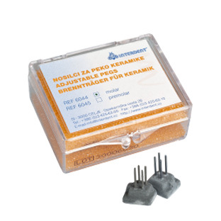 Трегер для обжига керамики Interdent, для моляров с 4 наставками, 6 шт - фото 0