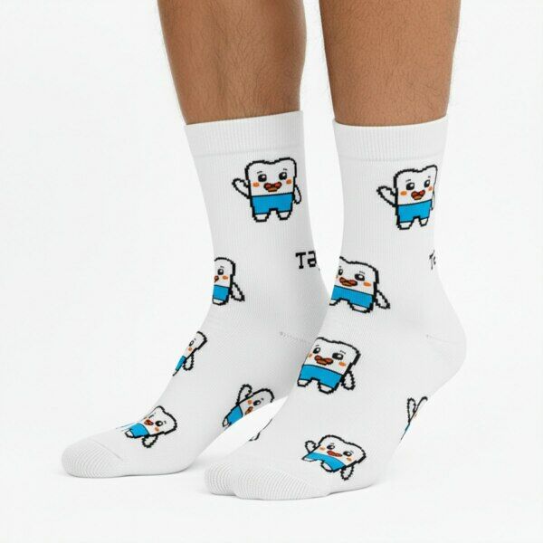 Носки мужские Тезис, "Зубики", белый, 41-45 - фото 1