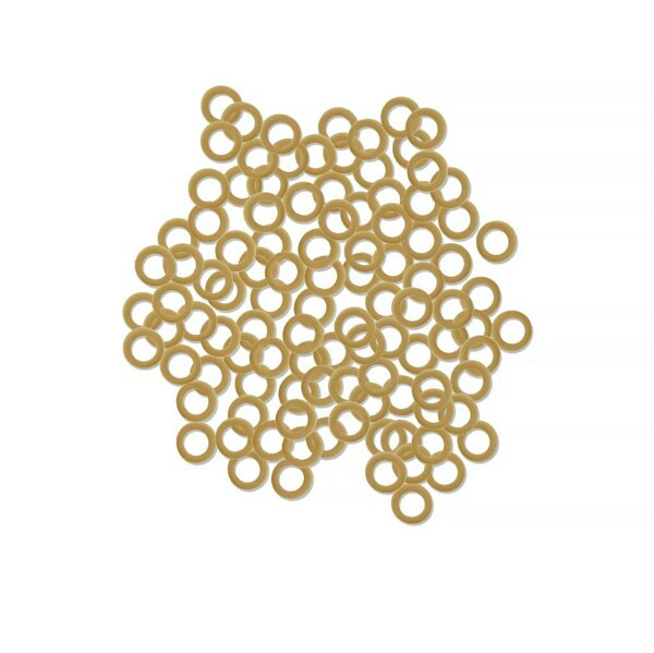 Резинки для брекетов IMD Hestia O-ring, с латексом, межчелюстная тяга 3.5 OZ, 4,8 мм, 100 шт - фото 0