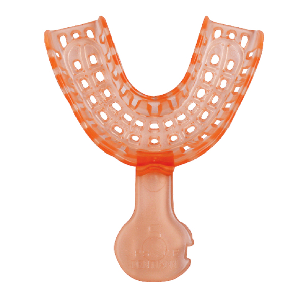 Ложка оттискная Seil Global Plastic Tray, нижняя челюсть, размер S, оранжевая, 1 шт - фото 0