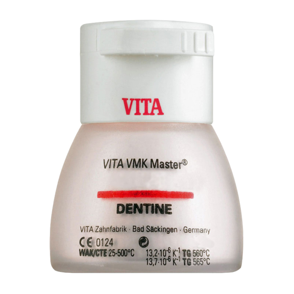 VITA VMK MASTER DENTINE SYSTEM 3D-MASTER - порошок для облицовки металлических каркасов с КТР (цвет на выбор), 12 г - фото 0