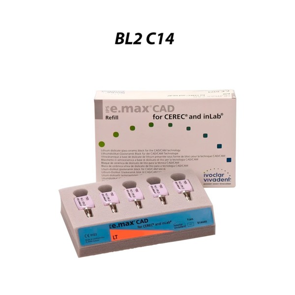 IPS e.max CAD CEREC/inLab LT - блоки из стеклокерамики, цвет BL2 C14, 5 шт - фото 0