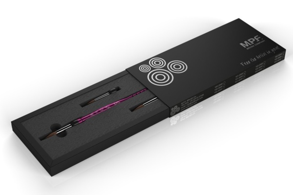 Optimum Kit Ladies - набор кистей (рукоятка + 3 наконечника: 4, 6, 8), фиолетовый - фото 1