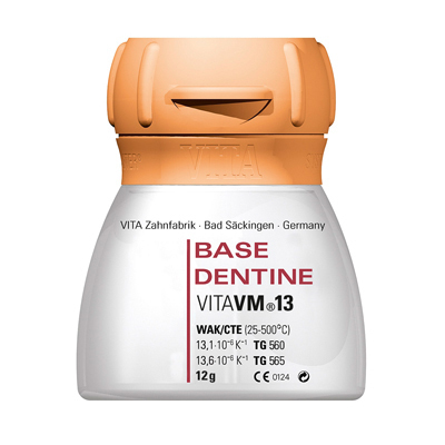 VITA VM 13 BASE DENTINE - порошок для облицовки металлических каркасов, цвет D4, 12 г - фото 0