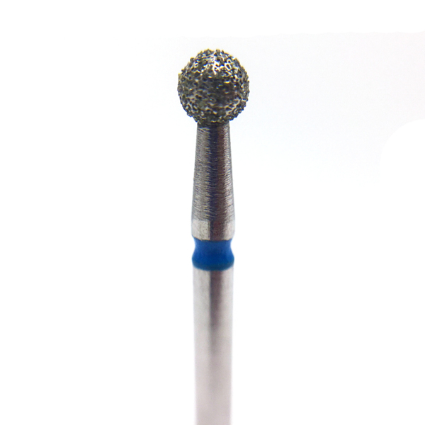 Бор алмазный 801, шаровидный, D=2.1 мм, FG, синий - фото 0