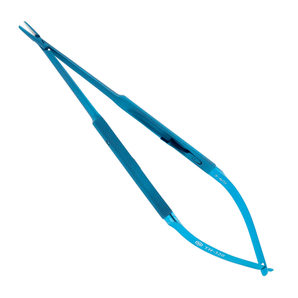 Иглодержатель микрохирургический, прямой, игла 6/0, 1,2 мм, длина 180 мм - фото 0
